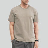 Riolio  100% Cotton High Quality Men's T-Shirt Solid Color Classic Timeless Simple Style Fashion Tops Versatile Unisex Kids Daily Tees