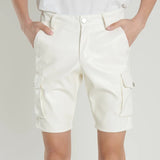 Riolio  Summer Men's Punk Techwear Streetwear Trendy Casual Fashion Leather Zipper Stylish Ins Chic Multi-Pocket Shorts