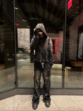 Riolio Y2K Retro Zipper Decoration Sweatpants Pants Streetwear Baggy Casual Pants Men Women Harajuku Hip Hop Letter Jogging Trousers