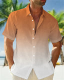 Riolio Summer Shirt Men's Hawaiian Men's Short-sleeved Shirt Two-color Printing Men's Beach Travel Leisure Oversize Pocket 5XL