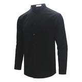 Riolio Men's Long-Sleeved Co·1tton Linen Shirts Spring Summer Single Breasted Shirt Casual Beach Style Lightweight Button Tops