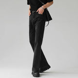 Riolio  Men Fashion Micro-Flare Casual Versatile Jeans Men Comfortable Versatile Minimalist Pants Slim Fit Youthful Vitality Trousers