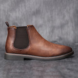 Riolio  Chelsea Boots Men Brand Comfortable Fashion Leather Boots
