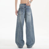 Riolio Men's Denim Pants hip hop jean Classic Blue Washed Male Jeans Straight Casual Menwear Loose Wide Leg Trousers 2025 New Fashion