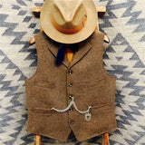 Riolio Vests Men Vintage Slim Classic Smart Casual Woolen Coats Autumn American Style Handsome Mature High Street All-match Fashion New