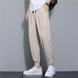 Riolio Summer Ice Silk Thin Soft Casual Men‘s Daily Baggy Pants Sports Straight Joggers Fashion Streetwear Trousers Men Clothing