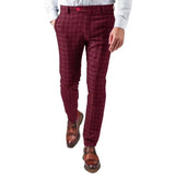 Riolio  Autumn Men's Classic Plaid Suits Pants Wool Trousers Italian-style High-waist Slim Casual Fashion Straight leg Long Pant For Men