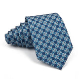 Riolio  High Quality Classic Men's 7.5cm Tie Soft Smooth Green Blue Colorful Paisley Flower Necktie Daily Wear Business Accessories Gift