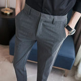 Riolio  New Men's Trousers High-end Men's Slim Long Summer Thin Casual Pants