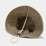 Riolio  Spring and summer new splicing big eaves washed old fishing mountaineering hat men's outdoor travel sun protection sun hat women