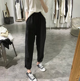 Riolio  Men's Summer Thin Cotton Linen Loose Fit Casual Pants Straight Leg Nine-Tenths Length Faionable Versatile Low Maintenance