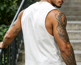 Riolio  Men's Vest Sleeveless Casual Sports T-Shirt Breathable Lightweight Soft Comfortable Fashion All-match Daily Workout Tops