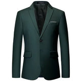 Riolio Mens Stylish Colorful Slim Fit Casual Blazer Jacket Green Purple Black Yellow Wedding Prom Formal Suit Coats For Men