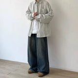 Riolio  Summer American Street Men and Women Trendy Retro Straight Tube Loose Jeans Couple Washed Wide Leg Casual Pants y2k