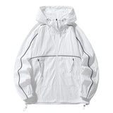 Riolio  Spring Summer Mens Lightweight UV Protection Hooded Jackets Outdoor Quick Dry Men Suncreen Breathable Hiking Zipper Hooded Coats