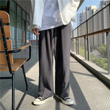 Riolio  Harajuku Style Straight Loose Fit Men's Trousers Casual Wide Leg Pants