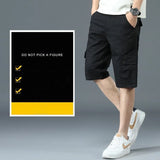Riolio  Men's 5-point Multiple Pockets Casual Summer Thin Pure Cotton Work Shorts Trend Loose Breeches Fashion Sports Pants