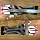 Riolio  2 Pair/set Black Ladies Sexy Gloves Mesh Net Fishnet Gloves Hollow Fingerless Gloves Night Club Lolita Costume Punk Mittens