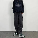 Riolio  Oversize Streetwear Men's Baggy Jeans Y2K Cargo Wide Leg Pants Fashion Harajuku Hip Hop Loose Straight Korean Autumn Denim Pants