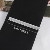 Riolio  Tie Pin for Men Necktie Accessories Silvery Colour Ties Metal Tone Simple Bar Clasp Practical Clasp Tie Clip Collar Clip Male
