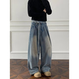 Riolio  Jeans men Wash Light Blue Relaxed Fit 2025 New Arrival High Quality Distressed Denim Pants Men Streetwear Fashion Youth Casual