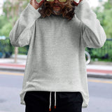 Riolio Spring And Autumn Korean Style Sweater Men's Casual Loose Plus Size men's Clothing Waffle Fabric Crew-neck Long-sleeved Pullover