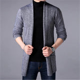 Riolio Men's Jacket Autumn and Winter Casual Hooded Solid Color Knit Windbreaker  Large Size Cardigan Long Sleeve Sweater