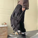 Riolio winter fits men American Style Fashionable Corduroy Men and Women Multi Pocket Street Dance Workwear Wide Leg Couple Hip-hop Casual Pants Y2k