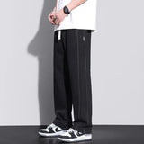 Riolio  Autumn Winter Elastic Waist Loose Loose Casual Straight Pants Homme Drawstring Comfortable Sweatpants Male All-match Trousers