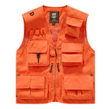 Riolio Outdoor Casual Fishing Vest Photography Spring and Autumn Men's Vest Multi-Pocket Tooling Quick-Drying Vest Cotton Workwear
