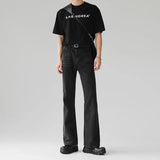 Riolio  Men Fashion Micro-Flare Casual Versatile Jeans Men Comfortable Versatile Minimalist Pants Slim Fit Youthful Vitality Trousers