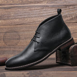 Genuine Leather  Men Boots Fashion Comfortable Brand Ankle Leather Boots