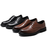 Riolio  Classic Brogue Office Leather Shoes Men Casual Business Leather Shoes Korean Formal Oxford Men's Dress Shoes