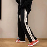 Riolio  High Street Casual Color Matching Straight Cylinder Sports Pants Man Classic Korean Loose All-match Printing Male Trousers