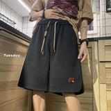 Riolio  High-end Jacquard Texture Retro Shorts Men's Loose Trendy Versatile Five-point Basketball Mid-trousers Big Trousers