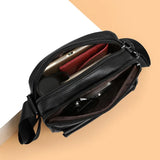 Riolio  New Trendy Men's Premium Genuine Leather Messenger Bag Stylish Minimalist Small Crossbody Bags Daily Commute Shoulder Bag