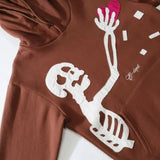 Riolio - Skeleton Patch Hoodie - chill guy 90s fashion mens fashion