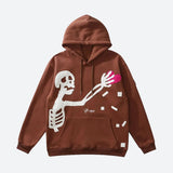 Riolio - Skeleton Patch Hoodie - chill guy 90s fashion mens fashion