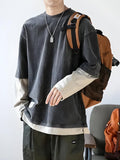 Riolio - Soft Boy Layered Sleeve Sweatshirt - chill guy 90s fashion mens fashion