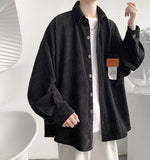 Riolio - Soft Corduroy Casual Shirt - chill guy 90s fashion mens fashion