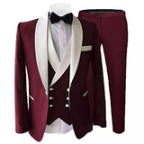 Tailor Made Royal Blue Men's Suit  Groom Tuxedos Peak Lapel Best Man Suits Mens Wedding Suits (Jacket+Pants+Vest)