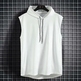 Riolio New Fashion Zipper Cardigan Sweater Mens Sleeveless Hooded Vest Jacket Plus Size S-4XL Streetwear Vest Hoodies