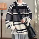 Riolio - Vintage Striped Knitted Sweater - chill guy 90s fashion mens fashion