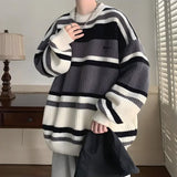 Riolio - Vintage Striped Knitted Sweater - chill guy 90s fashion mens fashion