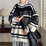 Riolio - Vintage Striped Knitted Sweater - chill guy 90s fashion mens fashion