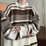 Riolio - Vintage Striped Knitted Sweater - chill guy 90s fashion mens fashion