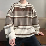 Riolio - Vintage Striped Knitted Sweater - chill guy 90s fashion mens fashion