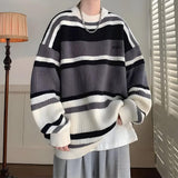 Riolio - Vintage Striped Knitted Sweater - chill guy 90s fashion mens fashion