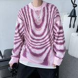 Riolio - Y2K Wavy Striped Knitted Sweater - chill guy 90s fashion mens fashion