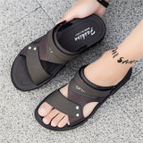 Riolio [Large Dual-purpose Outdoor Slipper] Men's Large Size Dual-purpose Outdoor Slipper for Couples, Outdoor Sports, Non-slip Soft Bottom Driving Shoes, Beach Open-toe Slippers